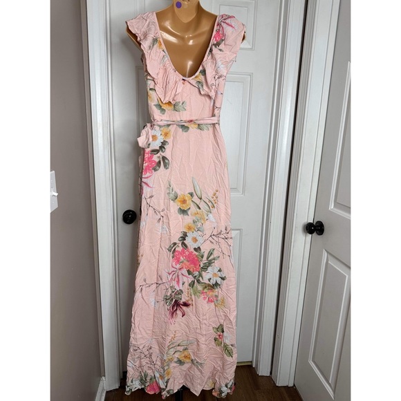 Anthropologie BHLDN Plum Pretty Sugar Blair Wrap Dress - Picture 9 of 10